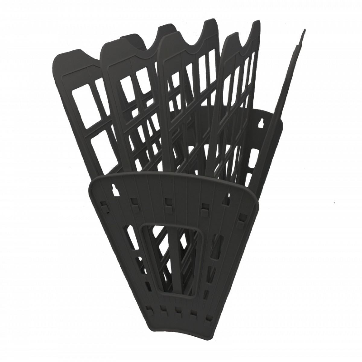 Лоток для бумаг Attache Веер сборный на 5 секций/4 отделения, черный