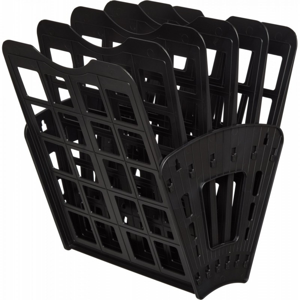 Лоток вертикальный Attache Веер сборный на 6 секций/5 отделений черный