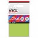 Бумага для заметок Attache Economy с клеев.краем 51x51 мм 100 лист неоновый зеленый