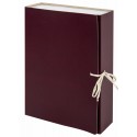 Короб архивный (240х330 мм), 80 мм, 2 завязки, бумвинил, до 700 листов, бордовый, STAFF