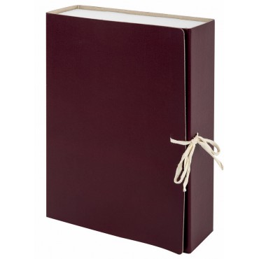 Короб архивный (240х330 мм), 80 мм, 2 завязки, бумвинил, до 700 листов, бордовый, STAFF