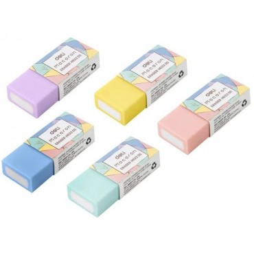 Ластик Deli Macaron 50x20x1мм ассорти пласт.туб. EH02200