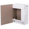 Папка архивная с завязками А4 (325х250 мм), 100 мм, до 900 листов, микрогофрокартон, БЕЛАЯ, STAFF