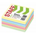 Блок самоклеящийся (стикеры) STAFF, ПАСТЕЛЬНЫЙ, 51х51 мм, 250 листов, 8 цветов,