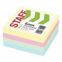 Блок самоклеящийся (стикеры) STAFF PROFIT ПАСТЕЛЬНЫЙ, 76х76 мм, 400 листов, 4 цвета
