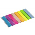 Закладки клейкие неоновые STAFF, 45х8 мм, 160 штук (8 цветов х 20 листов), на пластиковом основании