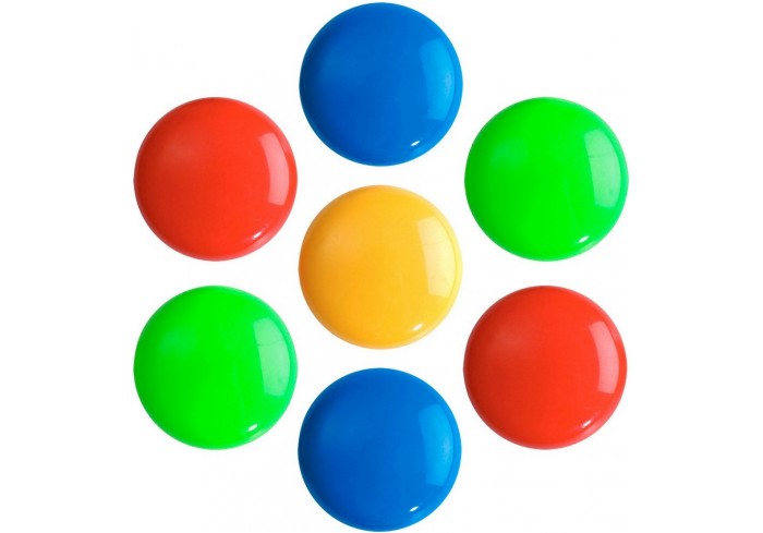 Магниты для досок пластик ассорти d 20мм круглый (упак.:8шт) Silwerhof Classic