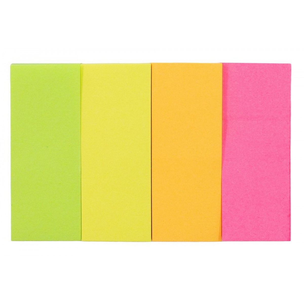 Закладки бумажные с клеевым краем, 20х50 мм, 4 цвета по 40 листов, неон, Workmate