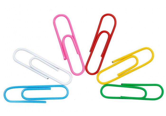 Скрепки канцелярские Workmate 33 мм, цветные, виниловое покрытие, 100 штук в упаковке