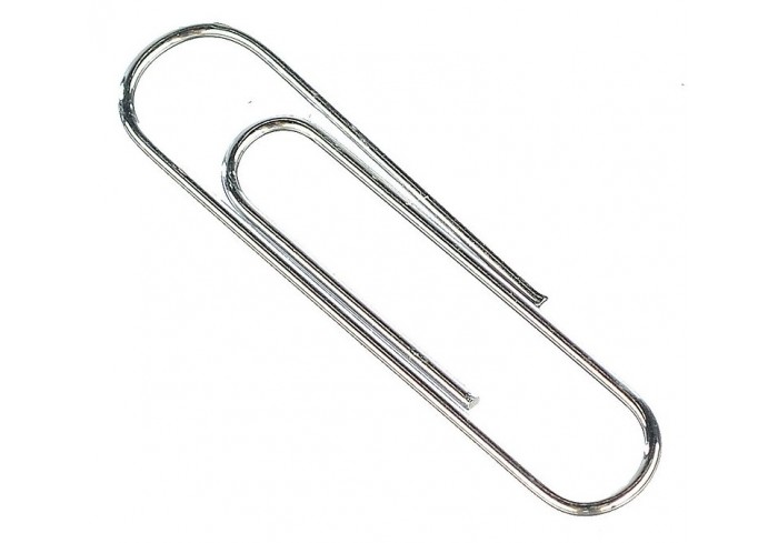 Скрепки канцелярские Workmate 33 мм, оцинкованные, 100 штук в упаковке