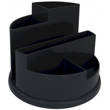 Подставка для канцелярских принадлежностей Workmate 6 отделений, черная, 14х10,5 см.