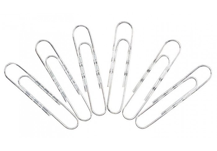 Скрепки канцелярские Workmate 50 мм, оцинкованные, гофрированные, 50 штук в упаковке