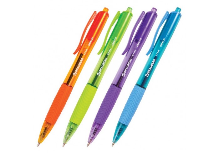 Авторучка шарик. масляная игольч. с грипом BRAUBERG 