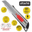 Нож универсальный Attache Selection 18мм, метал.направляющие, пласт.корпус, Auto lock