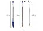 Ручка шар.STAFF Basic Budget BP-02, письмо500 м, СИНЯЯ, длина корпуса 13,5 см, линия письма 0,5 мм