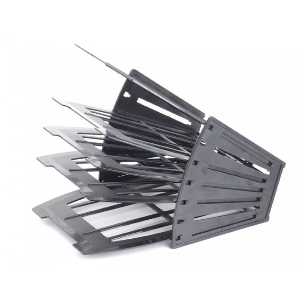 Лоток для бумаг  веерный Attache сборный на 5 секций черный