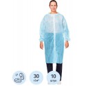 Халат на кнопках (30 гр) 4XL голубой (10 шт/упак)