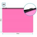 Папка на молнии ZIP Бюрократ Double Neon DNEBPM4APINKBL A4+ полипропилен 0.15мм розовый цвет молнии