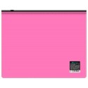 Папка на молнии ZIP Бюрократ Double Neon DNEBPM4APINKBL A4+ полипропилен 0.15мм розовый цвет молнии