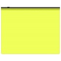 Папка на молнии ZIP Бюрократ Double Neon DNEBPM4AYELBL A4+ полипропилен 0.15мм желтый цвет молнии че