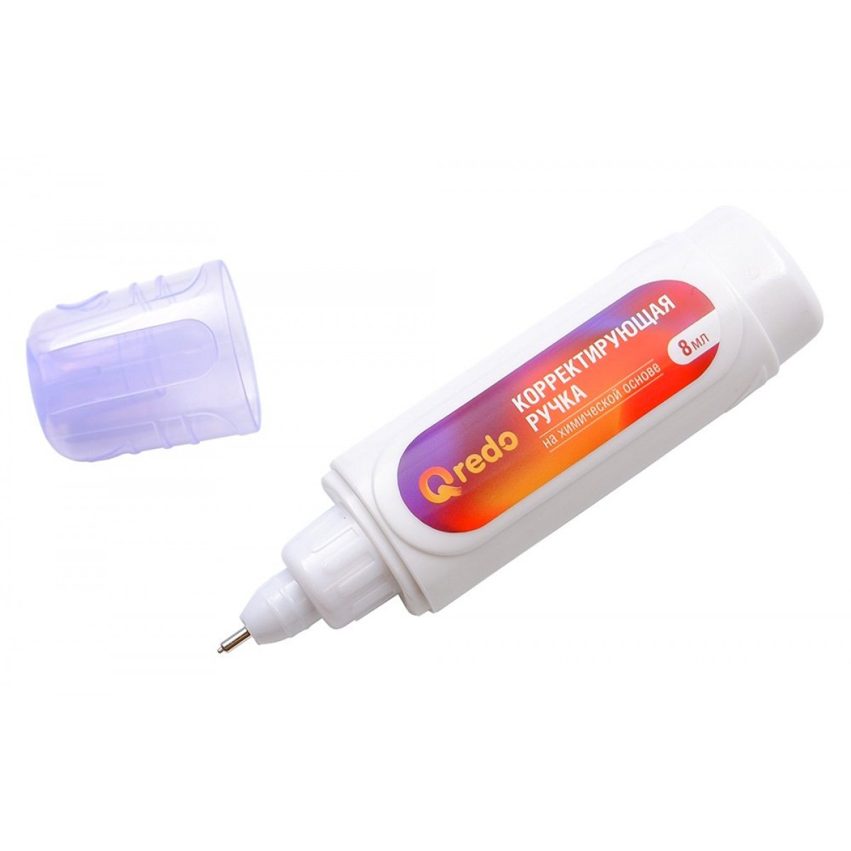 Корректирующая ручка 8мл QREDO, металлический наконечник