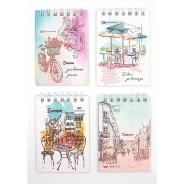 Блокнот А7 Workmate ПРИЯТНЫЙ ВЕЧЕР 40 листов, на гребне