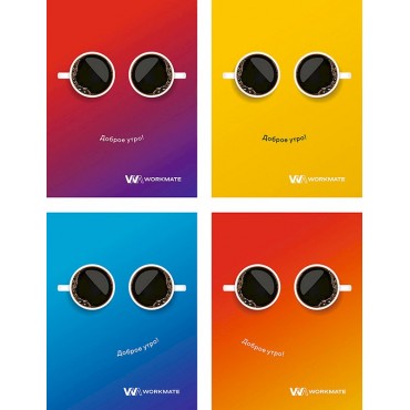 Блокнот А7 Workmate ДОБРОЕ УТРО 40 листов, на гребне