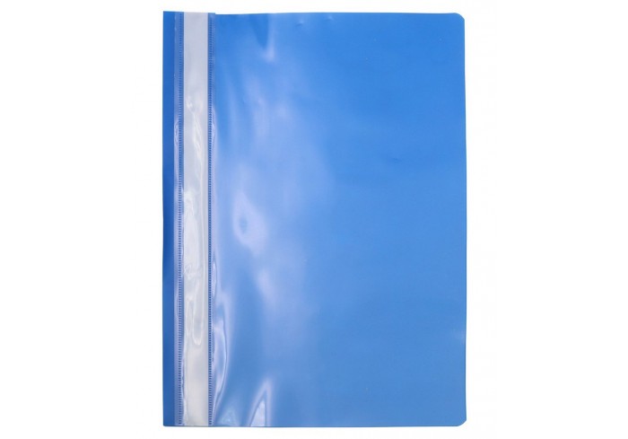 Папка-скоросшиватель пластик. Workmate, А4, 180мкм, синяя с прозр. верхом