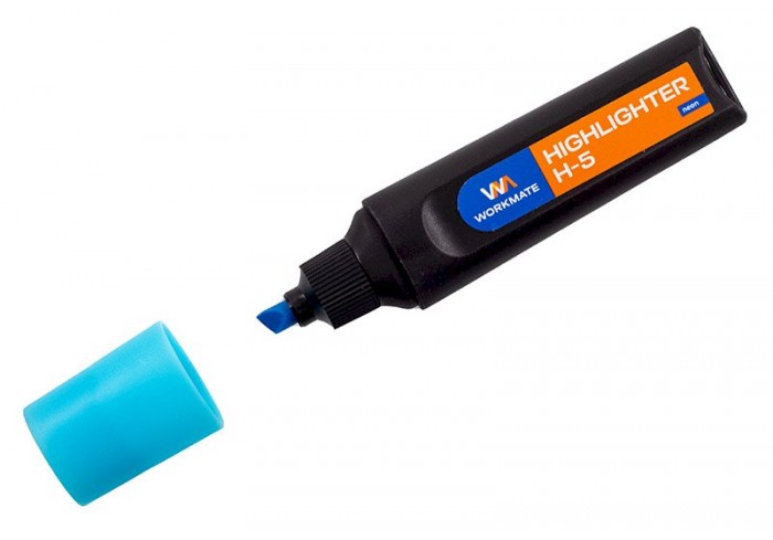 Текстовыделитель Workmate H-5 голубой, 1-4 мм
