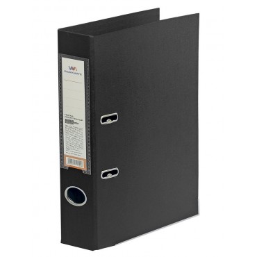 Папка-регистратор Workmate 50 мм, ПП двусторонний, черная, с металлической окантовкой, в разборе