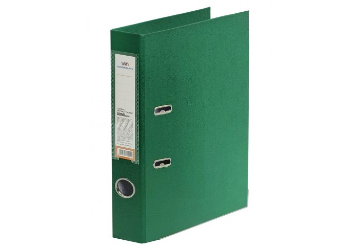 Папка-регистратор Workmate 50 мм, ПП двусторонний, зеленая, с металлической окантовкой, в разборе