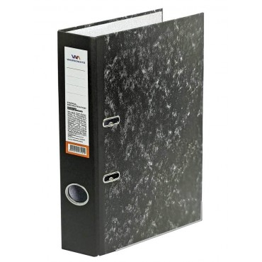 Папка-регистратор Workmate 50 мм, чёрный мрамор, с металлической окантовкой, в разборе
