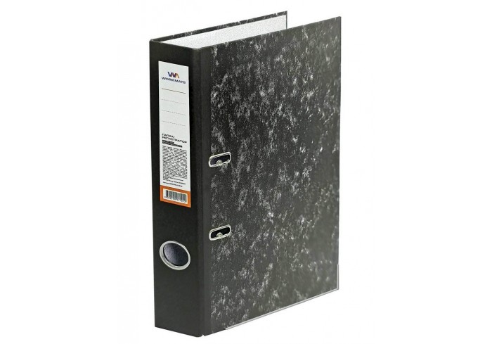 Папка-регистратор Workmate 50 мм, чёрный мрамор, с металлической окантовкой, в разборе