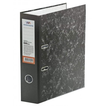Папка-регистратор Workmate 75 мм, чёрный мрамор, с металлической окантовкой, в разборе