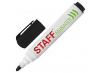 Маркер стираемый для белой доски ЧЕРНЫЙ, STAFF 
