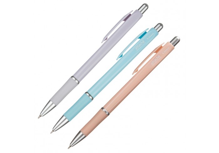 Ручка шариковая автомат. Attache SelectionFlora 0,35, синий.масл.игольч.стержень, манжета,асс, 107мм