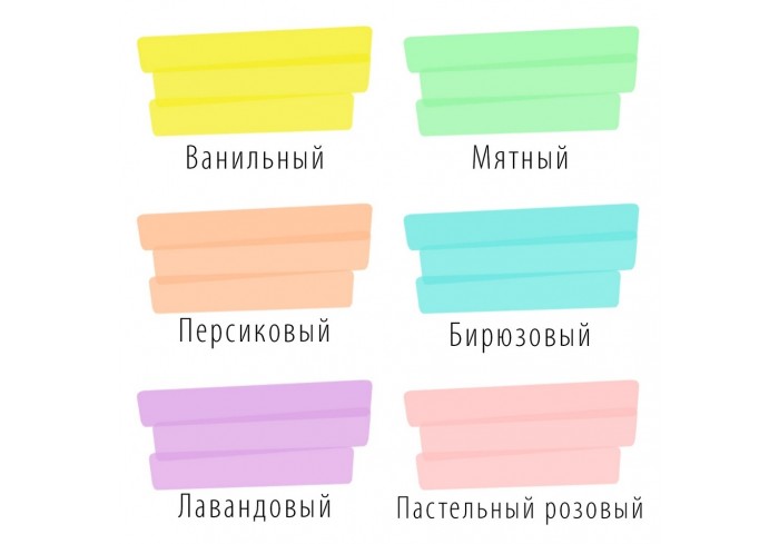 Набор текстовыделителей 6 ЦВЕТОВ, BRAUBERG 