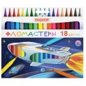 Фломастеры ПИФАГОР, 18 цветов, вентилируемый колпачок,