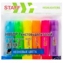 Набор текстовыделителей 6 НЕОНОВЫХ ЦВЕТОВ, STAFF 
