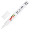 Маркер-краска лаковый (paint marker) 2-4 мм, БЕЛЫЙ, НИТРО-ОСНОВА, STAFF PROFIT, для любых поверхн