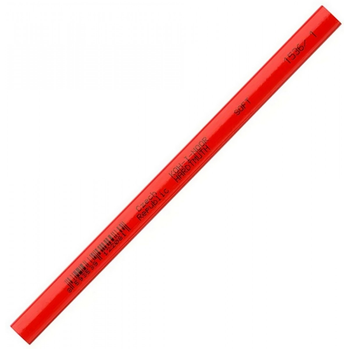 Карандаш столярный KOH-I-NOOR, 1 шт., B, грифель 5х2 мм, корпус красный,
