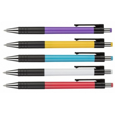 Ручка шариковая автомат. M G 0,6мм,синий масл.стержень,рез.манжета ABP88473220714H