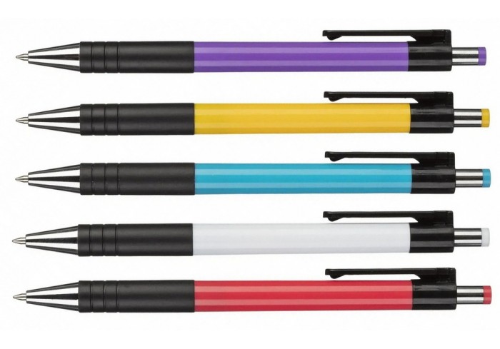 Ручка шариковая автомат. M G 0,6мм,синий масл.стержень,рез.манжета ABP88473220714H