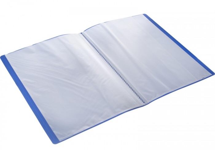 Папка на 10 вкладышей, карман на корешке Attache Economy Элемент А4 500мкм синяя