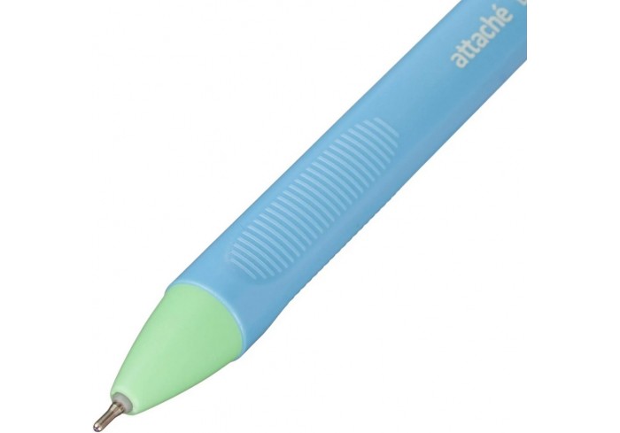 Ручка шариковая автомат. Attache Bright colours голуб/зел корпус, 0,5, масл.синий стержень