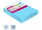 Бумага для заметок с клеевым краем Attache 76х51, неон, голубой 100л
