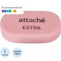 Ластик овальный Attache Extra, натур.каучук, 45x28x10мм, пастельн.ассорти, МАЛАЙЗИЯ