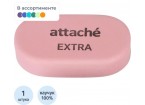 Ластик овальный Attache Extra, натур.каучук, 45x28x10мм, пастельн.ассорти, МАЛАЙЗИЯ