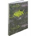 Записная книжка А5 160л., ОПАСНЫЕ АКУЛЫ, 7БЦ, твин-лак, хол. фольга