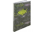 Записная книжка А5 160л., ОПАСНЫЕ АКУЛЫ, 7БЦ, твин-лак, хол. фольга
